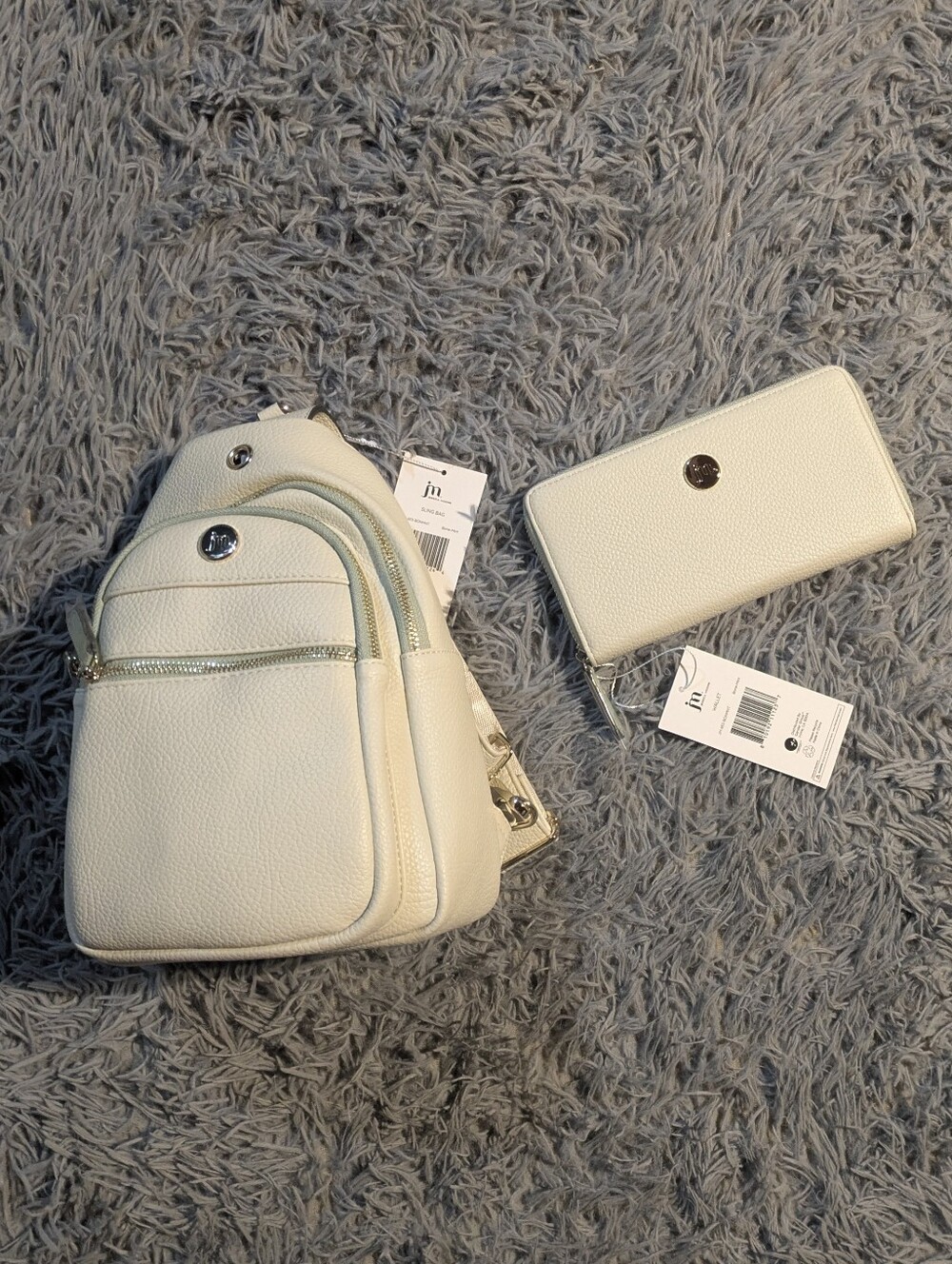 Jennifer Moore Mint Color Crossbody Backpack Purse and Wallet Set